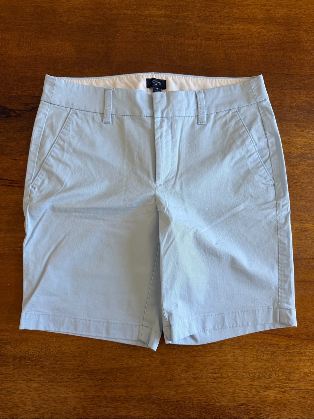 J. Crew Factory Pale Blue Chino Bermuda Shorts - Size 4